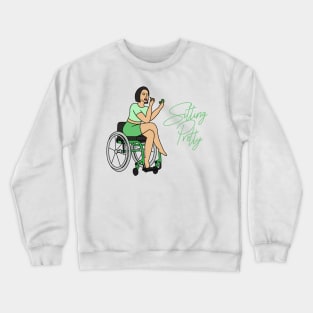 Sitting Pretty in Green 1 Crewneck Sweatshirt